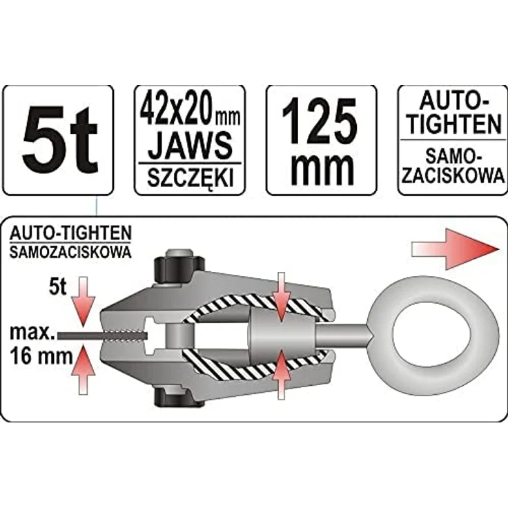 SMALL MOUTH PULL CLAMP 5T – Bild 2