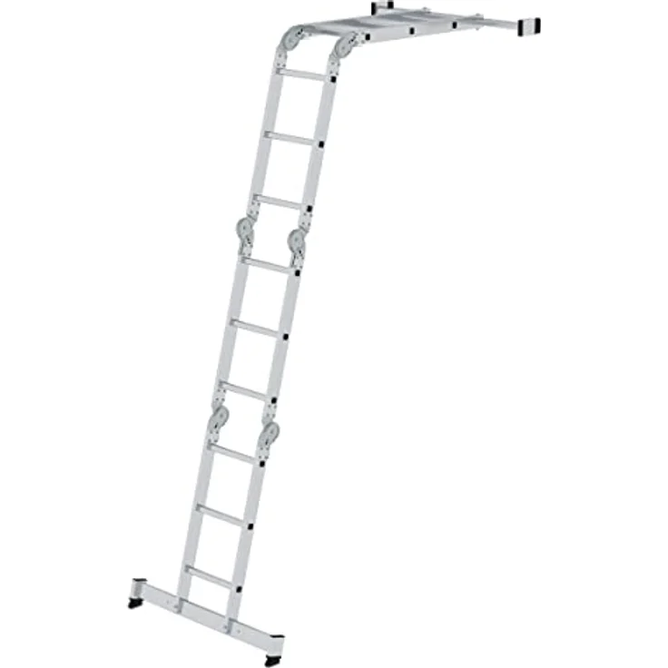 Aluminium Mehrzweckleiter inkl. Traverse Arbeitshöhe (max.): 4.8 m Günzburger Steigtechnik 31312 Silber 13.3 kg Silber – Bild 4