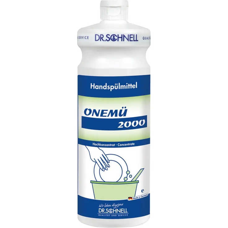 Dr. Schnell Onemü 2000, 1 l Universales Reinigungs- und Spülmittel mit Hautschutzkomponenten