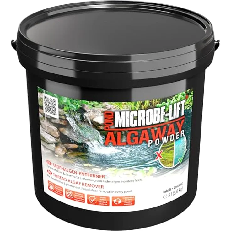 ARKA Microbe-Lift Pond Algaway Powder - 5000 g - Effektiver Fadenalgenentferner für Teiche, beseitigt Algen schnell und verhindert Neubildung, umweltfreundlich für bis zu 142.000 Liter Wasser – Bild 1