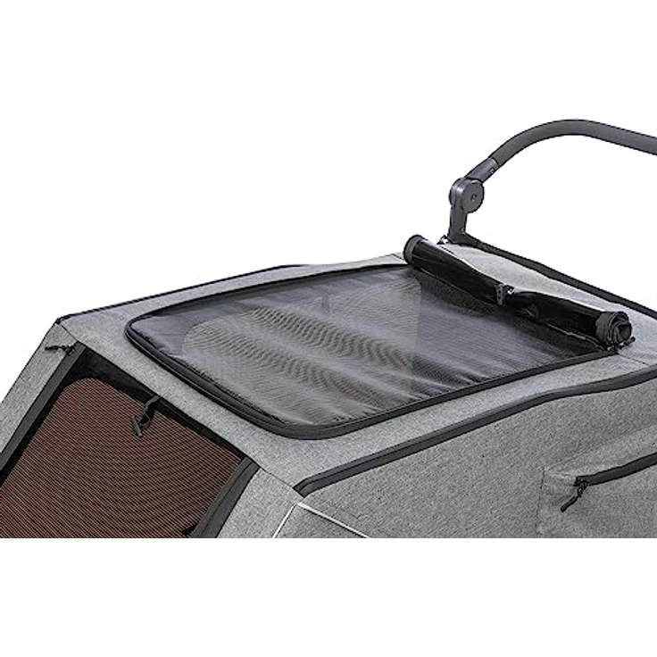 TRIXIE Fahrrad-Anhänger, M: 71 × 95 × 85/138 cm, grau/Salbei bis zu 35 kg - 12802 – Bild 2
