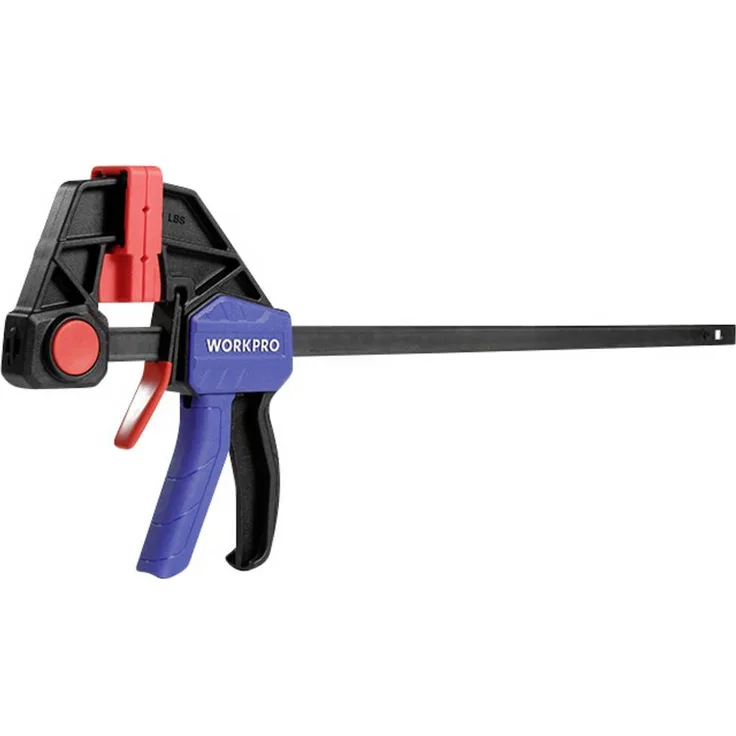 WorkPro Einhandzwinge Heavy Duty 450mm WP232041, hohe Spannkraft bis 300 lbs, ergonomischer Griff, schnellverriegelbar