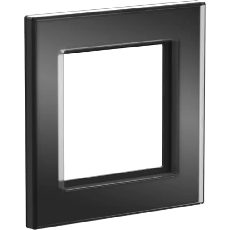 Homematic IP Glasrahmen, 1-Fach, schwarz, langlebiges Echtglas, kompatibel mit 55er-Standard – Bild 3