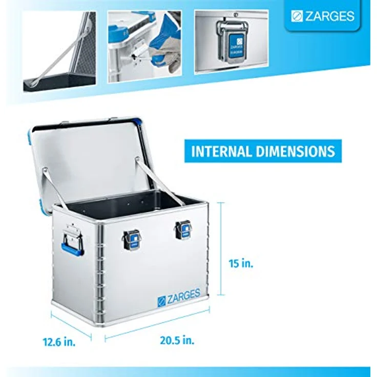 ZARGES | Aluminium-Universalbox | Inhalt 73 l | Außenmaß LxBxH 600 x 400 x 410 mm – Bild 2