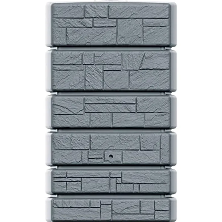 Stones Garden Regenwasserbehälter Tower Stone 500L Grau Rectangle Regentonnen