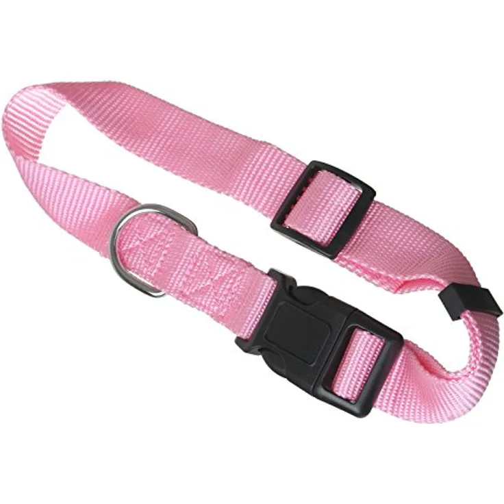 Scarlet bijoux Hundehalsband »Universal«, robustes Nylon mit Klickverschluss und Längenverstellung, S: 24-34 x 1,5 cm, Pink