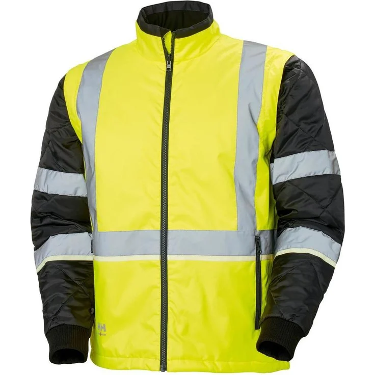 Helly Hansen Uc-Me Insulator Arbeitsjacke, EN ISO 20471:2013 zertifiziert, Wasserdichtigkeit und Atmungsaktivität, abnehmbare Ärmel, bluesign®-zertifiziert, Größe S
