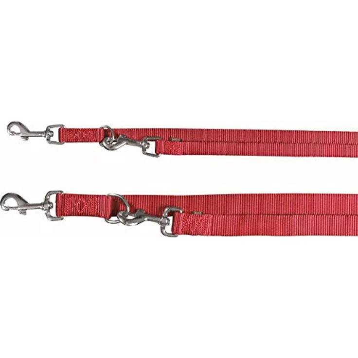 TRIXIE Hundeleine Premium XS–S, 2,00 m 15 mm in rot - verstellbare Leine mit belastbaren Gurtband - für sehr kleine bis kleine Hunde - 200403 – Bild 2