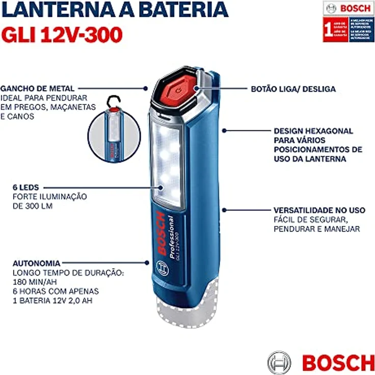 Bosch Campinglampe GLI 12 300 Professional Akku-Lampe – Bild 6