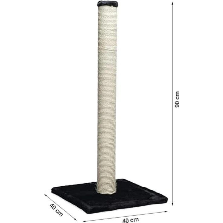 Beeztees 408051 Kratzbaum Gina, XL, 40 x 40 x 90 cm, schwarz – Bild 2