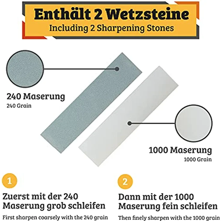 Hawerk Stemmeisen Stechbeitel Set für Holz | 6 Beitel + 2 Abziehsteine + Koffer von Hawerk - Stecheisen Satz für Anfänger und Profis - Holzmeiselset für Holzarbeiten – Bild 3