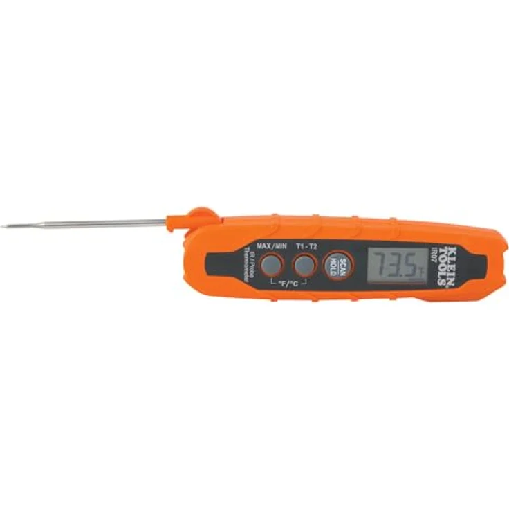 Klein Tools IR07 Digitales Thermometer, digital, Infrarot-Infrarot-Messgerät und Sonde, Taschenformat – Bild 10