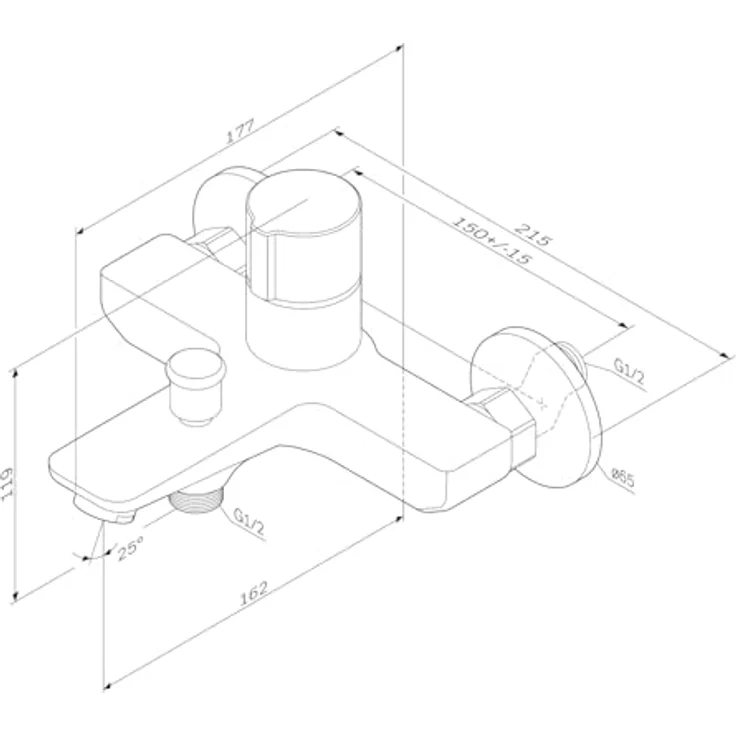 AM.PM Wannenarmatur X-Joy TouchReel Mischbatterie Badewanne FXT10500, chrom, intuitive Touchsteuerung, optimale Geometrie für Waschbecken von 50 bis 120 cm – Bild 8