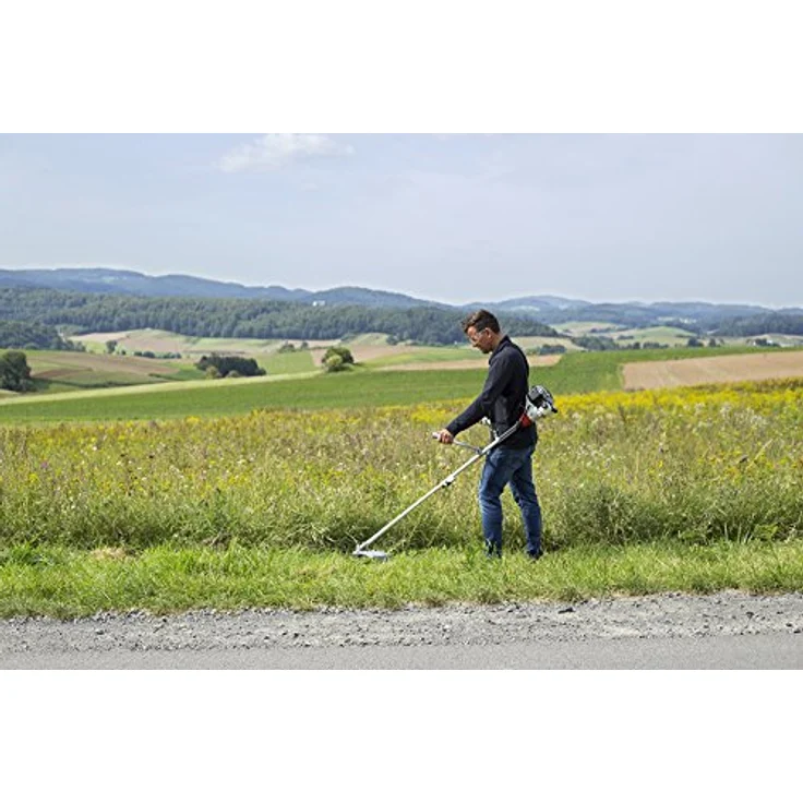 IKRA Benzin Freischneider Trimmer IBF 25-1 inkl. Fadenspule, 4-Zahn-Messer & Schultergurt, Schnittbreite: 23 cm, 800 Watt Leistung – Bild 4