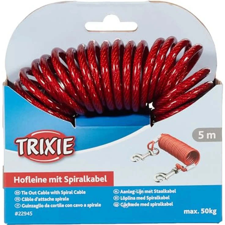 Trixie Hofleine, Spiralkabel 5 m bis 50kg – Bild 3