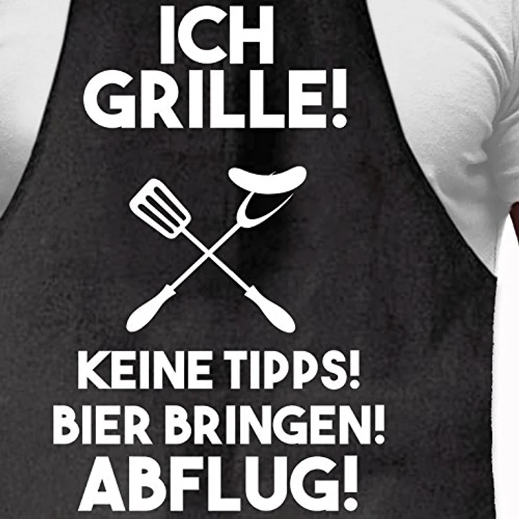 Grillschürze Ich grille - Lustiges Geschenk für Männer und Grillmeister – Bild 4