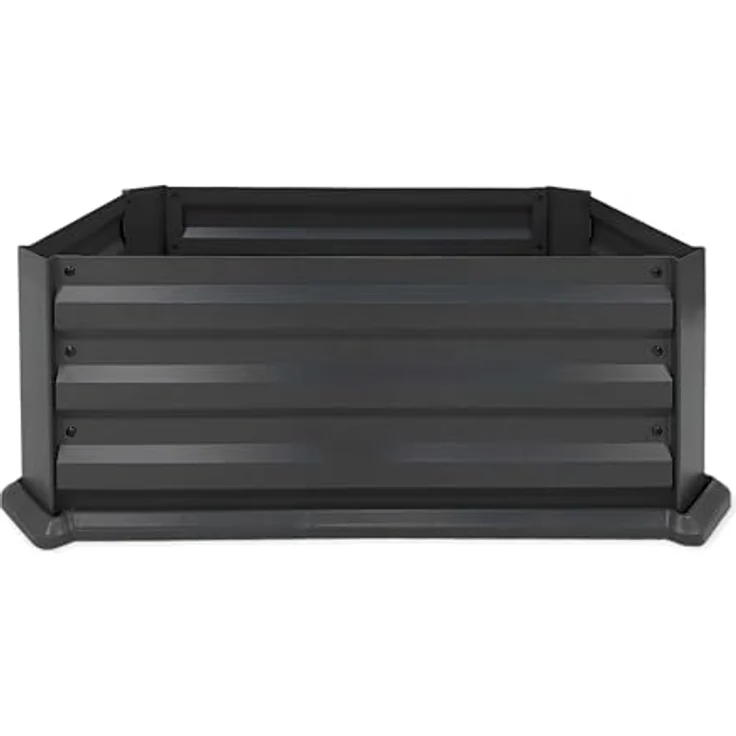 Spetebo Metall Gemüsebeet Umrandung, anthrazit pulverbeschichtet, 84 x 54 cm, rechteckig, ohne Boden, wetterfest und robust für Kräutergarten und Gemüsebeet – Bild 4