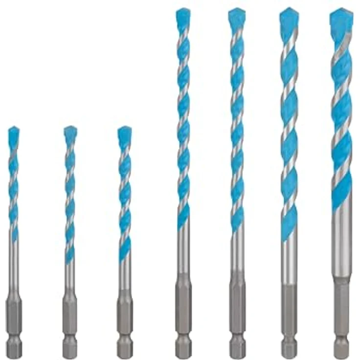 Bosch 7x EXPERT HEX-9 Multi Construction Bohrer-Set (für Beton, Soft Ceramic Tiles, Ø 5-10 mm, Professional Zubehör Schlagbohrer, Schrauber, Bohrmaschine) – Bild 1
