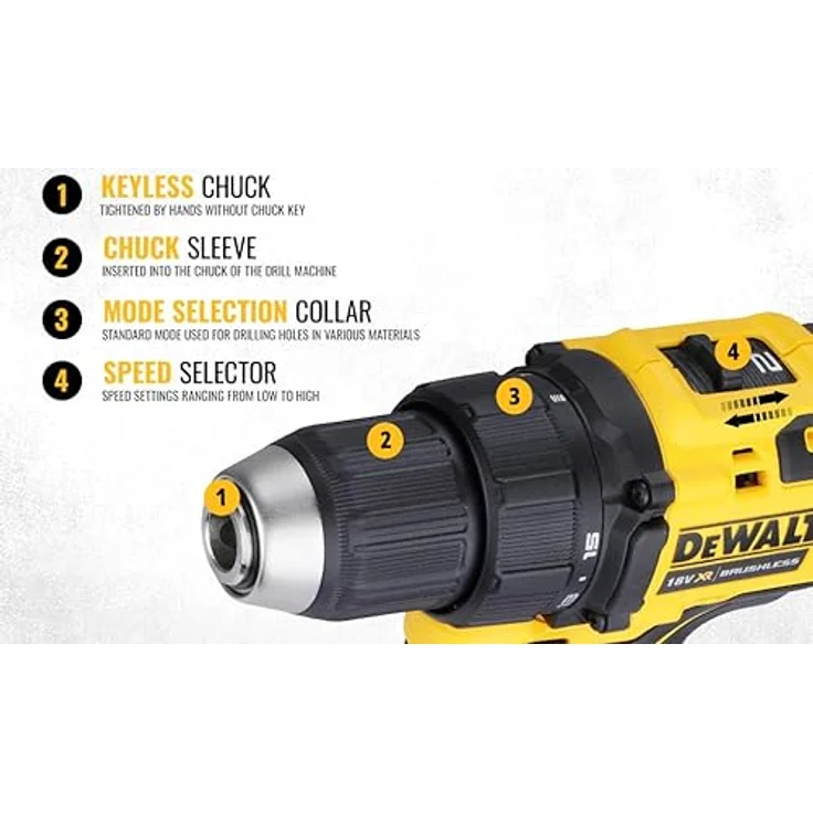 DEWALT DCD708N, Akkuschrauber 18V mit 65Nm Drehmoment und bürstenlosem Motor, 160 mm kompakt – Bild 4