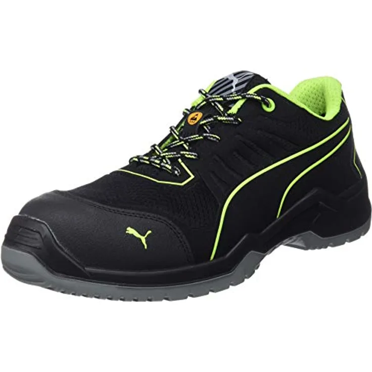 PUMA Safety Fuse TC Green Low 644210-44 ESD Sicherheitsschuh S1P Groeße: 44 Schwarz, Gruen 1 Paar
