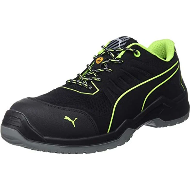 PUMA Safety Fuse TC Green Low 644210-44 ESD Sicherheitsschuh S1P Groeße: 44 Schwarz, Gruen 1 Paar – Bild 1