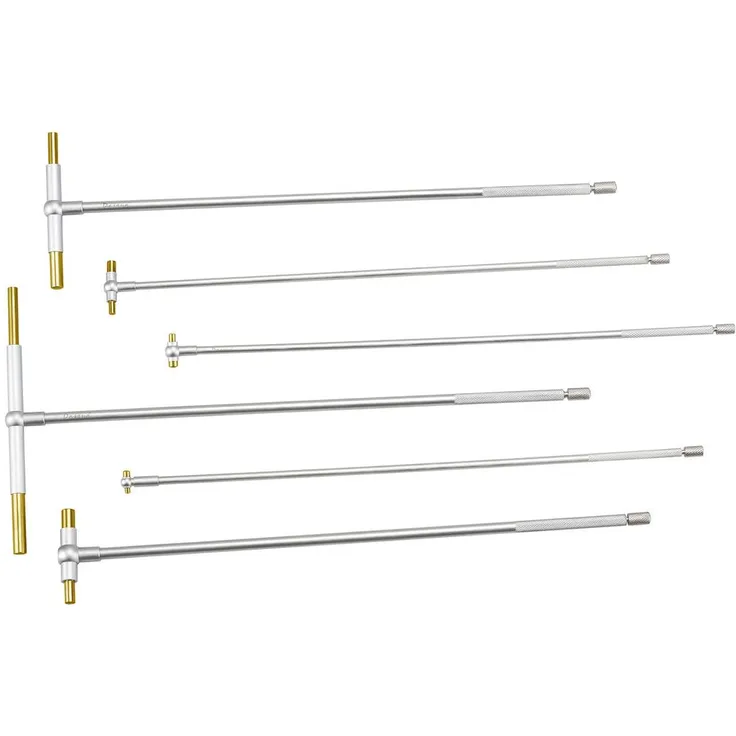 Dasqua 5911-0002-A Satz verzinnter Teleskoplehren, Innen- und Außenmessungen, 8-100 mm & 150 mm, kalibriert mit Zertifikat