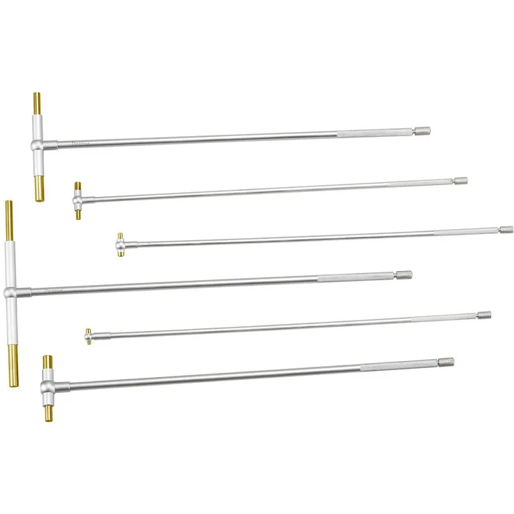 Dasqua 5911-0002-A Satz verzinnter Teleskoplehren, Innen- und Außenmessungen, 8-100 mm & 150 mm, kalibriert mit Zertifikat