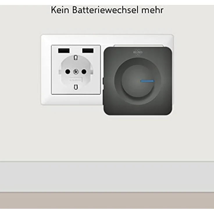 ELRO DB3000 Funk Türklingel Set Empfänger für Steckdose-Wasserdicht, 300m Reichweite, 64 Melodien-Schwarz, Plug-In/Stecker – Bild 5