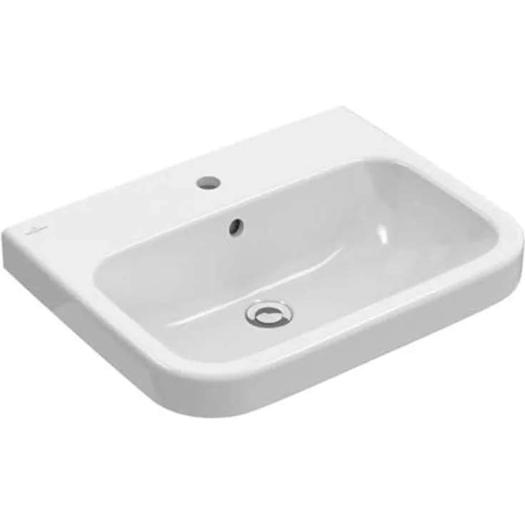 Villeroy & Boch Architectura Waschtisch B:65xT:47cm mit 1 Hahnloch mit Überlauf weiß mit CeramicPlus 418865R1