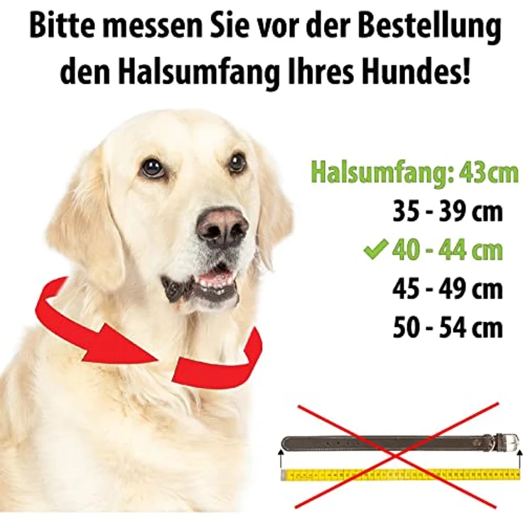 Fettleder-Halsband geflochten mit Dornschließe, geflochtenes Hundehalsband, Handarbeit aus Deutschland, hochwertiges Rindsleder (25-29 cm 15 mm verchromt, Braun) – Bild 3
