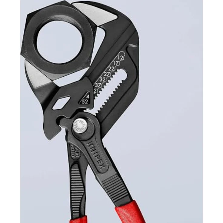 KNIPEX 86 01 250 SB Zangenschlüssel Zange und Schraubenschlüssel in einem Werkzeug mit rutschhemmendem Kunststoff überzogen schwarz atramentiert 250 mm – Bild 4