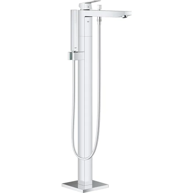GROHE Eurocube Einhand-Wannenarmatur, Bodenmontage mit Temperaturbegrenzer, Chrom, 23672001 – Bild 1