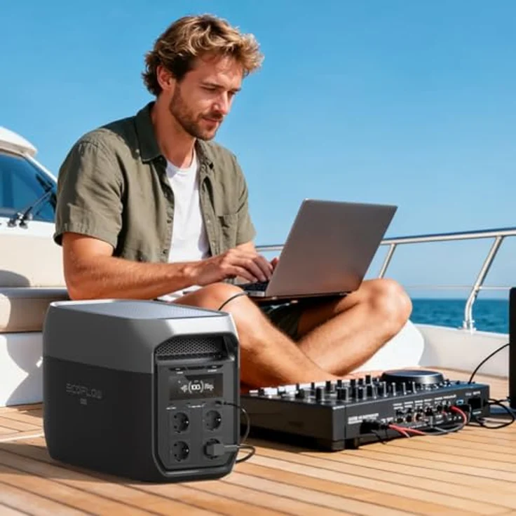 ECOFLOW Delta 3 Max, Portable Powerstation mit 2 kWh Solarbatterie und 3.000 W Ausgangsleistung – Bild 6