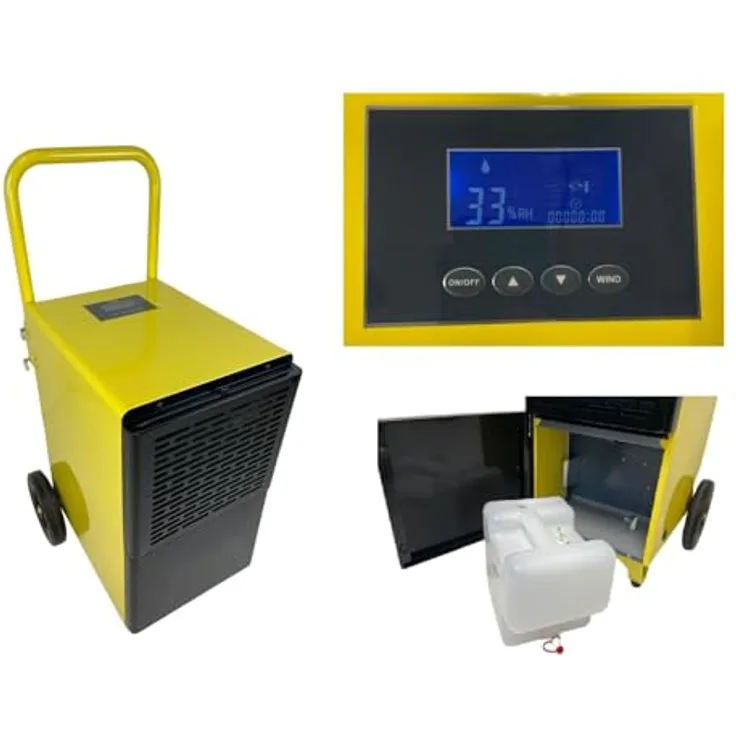 Teico Bautrockner FDH-255BS, Gewerbe Luftentfeuchter mit 55 l/Tag Entfeuchtungsleistung, 6 l Wassertank, Digitaldisplay
