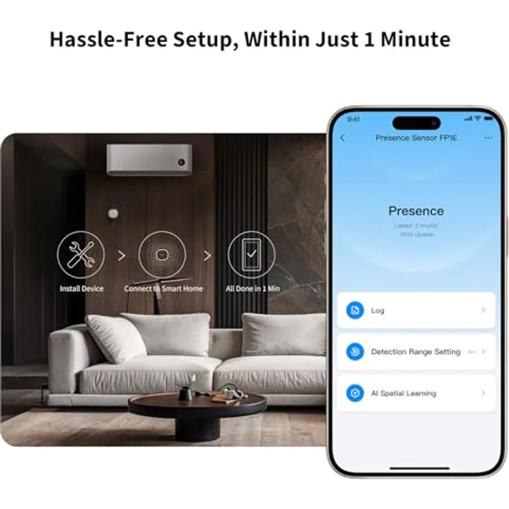 Aqara Zigbee Präsenzsensor FP1E mit Matter, mmWave-Radar, KI räumliches Lernen – Bild 4