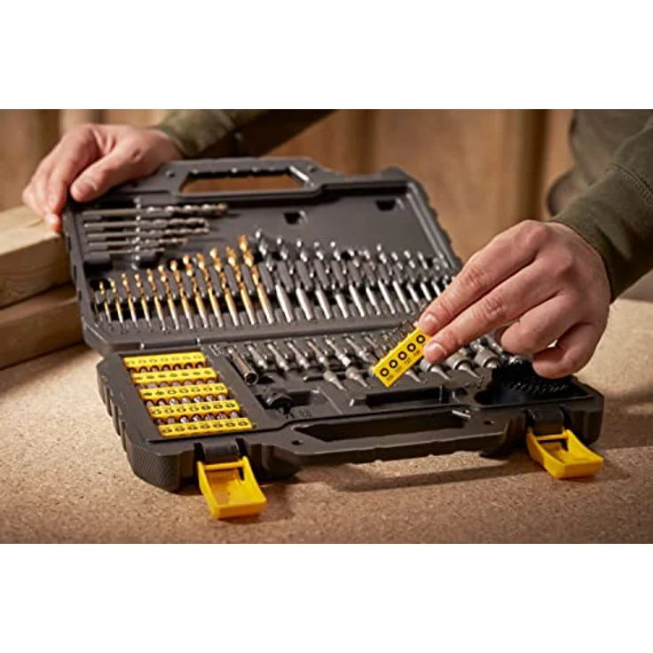 Stanley Fatmax 100-teiliges Bit- und Bohrer-Set STA88548, Set für Holz, Stein und Metall in praktischem Koffer – Bild 5