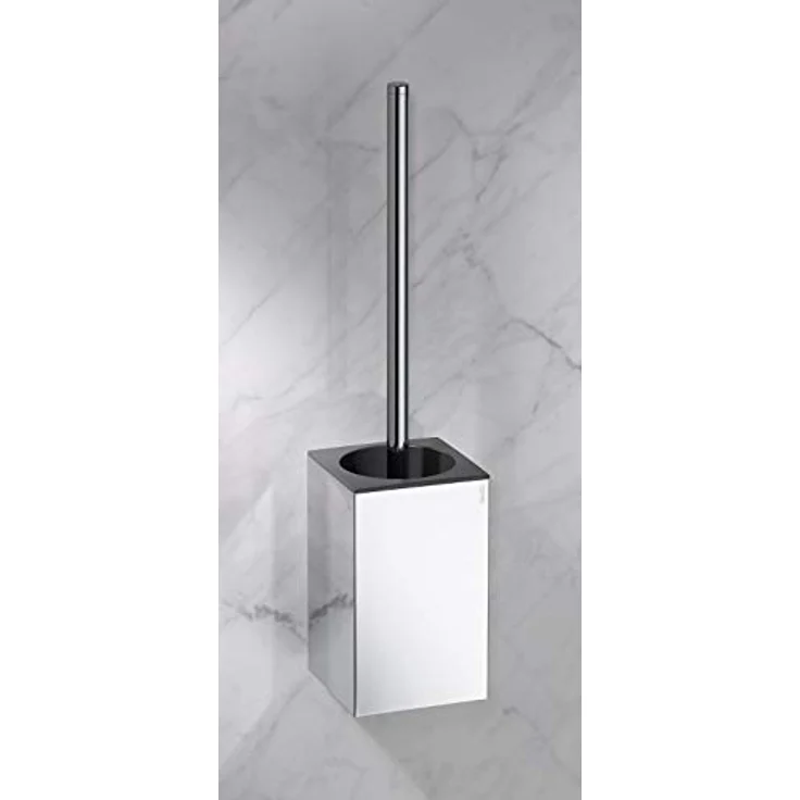 KEUCO Toilettenbürsten-Garnitur aus Metall, hochglanz-verchromt, WC-Bürste mit Halterung, Wandmontage für Bad und Gäste-WC, Klobürste, Edition 90 – Bild 2