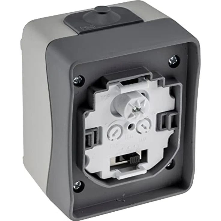 ChiliTec Bewegungsmelder Aussen Aufputz für Feuchtraum IP54 Innen & Außenbereich Wetterbeständig - Ersatz für einen Lichtschalter Grau/Anthrazit – Bild 3