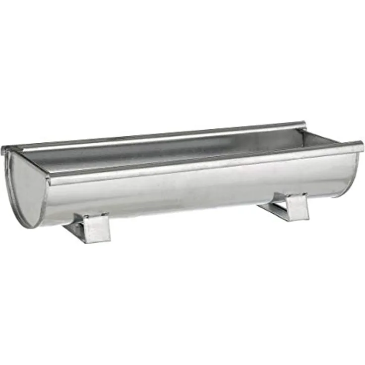 Dehner Pflanzgefäß Dachrinne, ca. 60 x 17 x 10 cm, verzinkt, silber