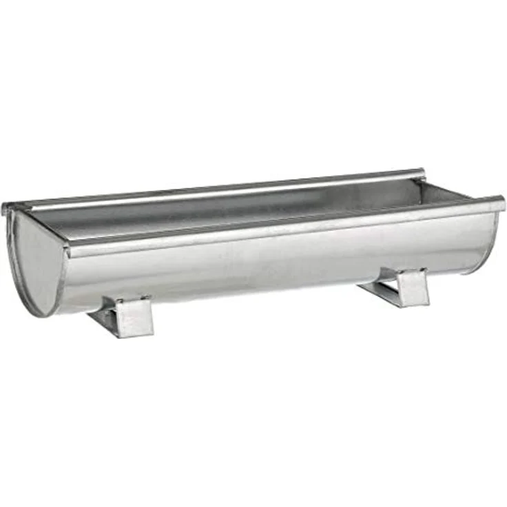 Dehner Pflanzgefäß Dachrinne, ca. 60 x 17 x 10 cm, verzinkt, silber – Bild 1