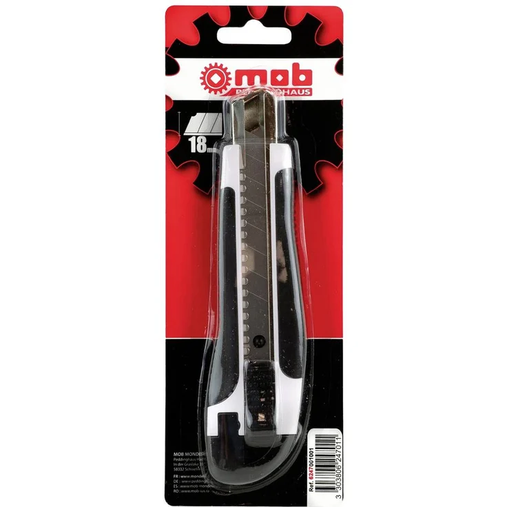 MOB Cuttermesser 'BASIC' mit 18 mm Abbrechklinge und 2K-Griff, 1 Stück