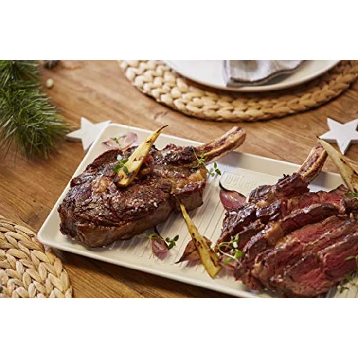 Weber 17884 Porzellan-Servierplatte, 40x22 cm, weiá, langlebig, h„lt die Temperatur lange – Bild 5