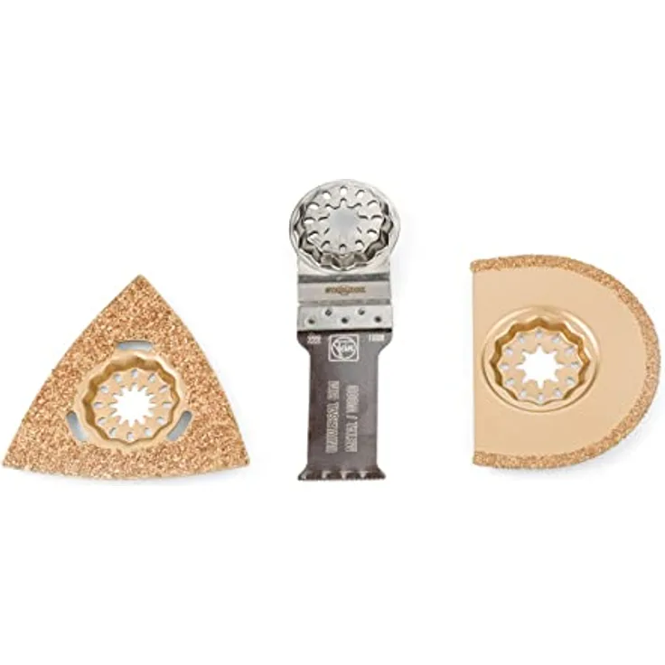 C. & E. Fein GmbH FEIN Sägeblattset TILE WORKING 3-teilig SL, geeignet für Sanierungsarbeiten, inkl. E-Cut Universal, Hartmetall-Raspel und Hartmetall-Segmentsägeblatt
