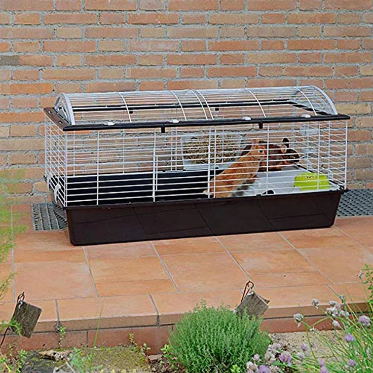 Ferplast Nagetierkäfig CASITA 120 für Kaninchen, Meerschweinchen, aus Metall, inkl. Zubehör, 119x58xh60cm – Bild 3