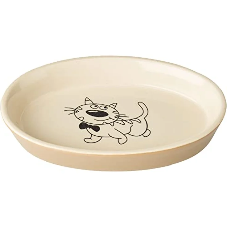 Nobby Katzen Keramik Schale oval hellbraun / beige 17 X 11 X 2,5 cm – Bild 2