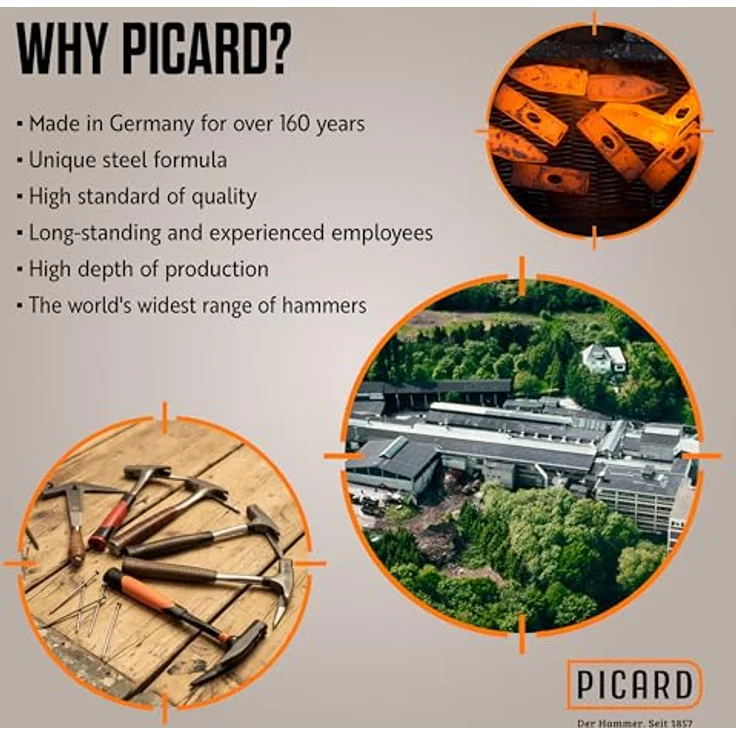Picard Kreuzschweifhammer Nr. 175 1/2 375 Gramm Eschenstiel ( 0017591-0375 ) - Preisvergleich – Bild 5