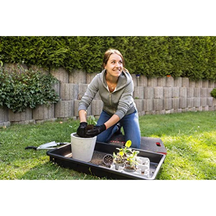 Vigor Knieschutz Mechaniker Matte V2338-XL, XL Liegefläche, gelenkschonend, schwarz/rot – Bild 6
