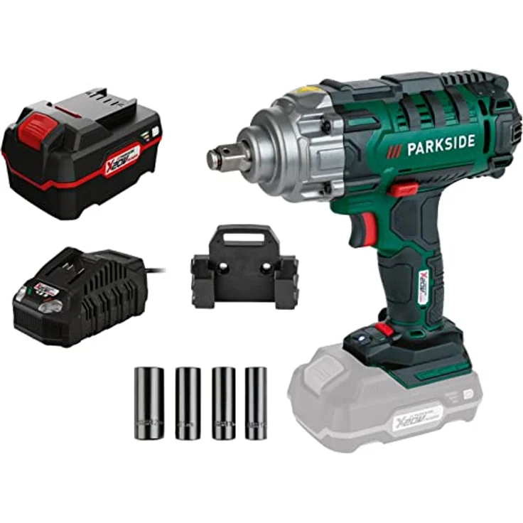 FITNMORE PARKSIDE® Akku-Drehschlagschrauber X20V Team (400NM) für KFZ - PASSK 20-Li B2, inkl. 4.0Ah Akku u. Ladegerät, Transportkoffer, (½) - mit 20-V-Akku, max. 400 Nm Drehmoment, LED-Arbeitsleuchte – Bild 2