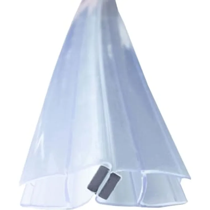 Bagnoxx Magnetdichtung Dusche 135/180 Grad, 2m für 8mm Glas, transparente PVC-Dichtung mit Magnetverschluss, schimmel- und UV-beständig