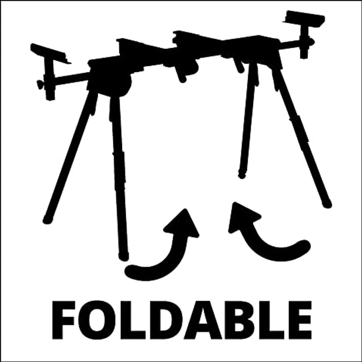 Original Einhell Kappsägenuntergestell MSS 1608 (Untergestell für Kappsägen, höhenverstellbar, ausziehbare Werkstückauflagen mit Laufrollen, platzsparend klappbar) – Bild 5